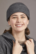 Load image into Gallery viewer, Possum and Merino  672 Fine Rib Hat - Add extra warmth on those cold winter days with this Fine Rib Hat, created with a blend of Mulberry Silk for that luxurious feel. To match with this hat is the style 671 Fine Rib Scarf - a must-have set for every wardrobe.  35% Possum Fur, 55% Merino Wool, 10% Pure Mulberry Silk.  Our Heritage Collection colours are made from 70% Fine NZ Merino Wool, 20% NZ Possum Fur, 10% Mulberry Silk New Zealand designed and manufactured Natural and Sustainable