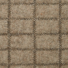 Load image into Gallery viewer, 673 Check Scarf with Lambskin Trim - Checkered pattern never gets old and so is this Possum Merino check scarf with genuine lambskin leather trim. Accessorize yourself with this contemporary scarf and a matching 6081 Cheesecutter or choose it as the perfect luxury giveaway for someone special.