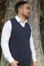 Load image into Gallery viewer, Possum and Merino  9800 Men&#39;s Pullover Vest - Featuring textured rib pattern.  XXXL Incurs extra cost.   Made in New Zealand from a premium blend of 40% possum fur, 50% merino &amp; 10% nylon.