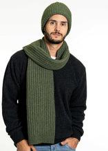 Load image into Gallery viewer, Possum and Merino  KO1020 Ribbed Scarf - An extra wide scarf in a chunky rib design.  Makes a set with KO2020 Ribbed Beanie    One size - Approx. 22cm wide x 156cm long.  Made proudly in New Zealand from a premium blend of 40% possum fur, 50% merino lambswool & 10% mulberry silk.