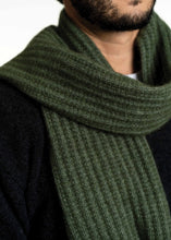 Load image into Gallery viewer, Possum and Merino  KO1020 Ribbed Scarf - An extra wide scarf in a chunky rib design.  Makes a set with KO2020 Ribbed Beanie    One size - Approx. 22cm wide x 156cm long.  Made proudly in New Zealand from a premium blend of 40% possum fur, 50% merino lambswool & 10% mulberry silk.