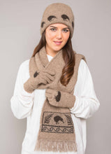 Load image into Gallery viewer, Possum and Merino  KO162 Kiwi Beanie - A uniquely New Zealand design on a uniquely New Zealand product.  Double thickness.  Make a set with KO129 Kiwi Scarf and KO52 Kiwi Gloves.  One Size.  Made proudly in New Zealand from a premium blend of 40% possum fur, 50% merino lambswool & 10% mulberry silk.