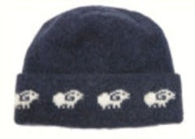 Load image into Gallery viewer, Possum and Merino  KO168 Sheep Beanie - Make a set with KO168 Sheep Scarf and KO58 Sheep Gloves.  One Size.  Made proudly in New Zealand from a premium blend of 40% possum fur, 50% merino lambswool & 10% mulberry silk.