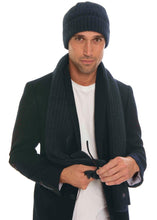 Load image into Gallery viewer, Possum and Merino  KO2020 Ribbed Beanie - A chunky, ribbed beanie with a turned back edge.  Makes a set with KO1020 Ribbed Scarf  One size.  Made proudly in New Zealand from a premium blend of 40% possum fur, 50% merino lambswool & 10% mulberry silk.