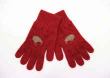 Load image into Gallery viewer, Possum and Merino  KO52 Kiwi Gloves - A uniquely New Zealand Design on a uniquely New Zealand product.  Make a set with KO162 Kiwi Beanie and KO129 Kiwi Scarf.  Made proudly in New Zealand from a premium blend of 40% possum fur, 50% merino lambswool & 10% mulberry silk.