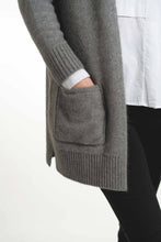 Load image into Gallery viewer, Possum and Merino KO544 Long Line Cardigan -A longline cardigan that is a great throw over style which makes it perfect to keep you feeling warm and snug.  It has ribbed cuffs and hem and is finished with patch pockets.  Made proudly in New Zealand from a premium blend of 40% possum fur, 50% merino lambswool & 10% mulberry silk.