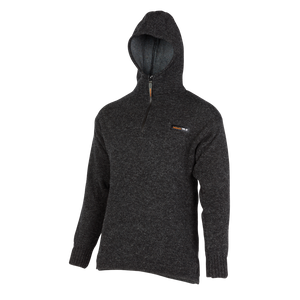 Possum and Merino  MS1647 The Extreme - A plain half zip hoodie.  Rugged outdoor wear.  Manufactured using a double layer process (36.6°) 