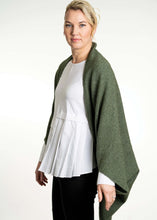 Load image into Gallery viewer, Possum and Merino  KO756 Moss Stitch Shrug - This lightweight yet warm shrug can be worn two different ways - simply turn the garment upside down to create a different style.  A very versatile piece and great for layering.  One Size.   Made proudly in New Zealand from a premium blend of 40% possum fur, 50% merino lambswool &amp; 10% mulberry silk.  