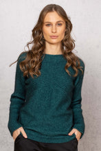 Load image into Gallery viewer, Possum and Merino  NW3108 Crossover Crew Fashion fitted style, relaxed wide neck with crossover rib detail on body and sleeves. WholeGarment seamless construction.