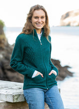 Load image into Gallery viewer, Possum and Merino  NW3149 Honeycomb Jacket - A new twist on the Market Day Jacket, with introduction of the Honeycomb inset side panels.  Composition - 40% Possum Fur, 53% Merino, 7% Silk