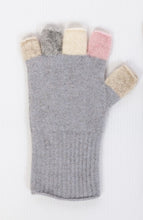 Load image into Gallery viewer, Possum and Merino  NX812 Multicolour Fingerless Gloves - Designed for the ladies.  A bright and fun accessory in a range of fashionable colours.  One size  Yarn - Luxury Blend 20% Possum fibre 70% Superfine Merino wool (17.5 Micron) 10% Silk