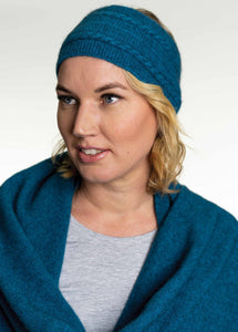Possum and Merino  KO94 Cable Headband - Headband in a classic cable pattern.  Make a set with KO132 Cable Scarf and KO62 Cable Glovelets.  One Size.  Made proudly in New Zealand from a premium blend of 40% possum fur, 50% merino lambswool & 10% mulberry silk.