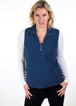 Load image into Gallery viewer, Possum and Merino  TR1014 Zip Vest - This zip vest features knitted in pockets and is shaped for a flattering fit.   Made proudly in New Zealand from a premium blend of 25% possum fur, 65% merino & 10% silk.