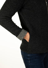 Load image into Gallery viewer, Possum and Merino  TR1016 Contrast Trim Jacket - A jacket which features pockets and side seam shaping for a flattering fit.  Made proudly in New Zealand from a premium blend of 25% possum fur, 65% merino & 10% silk.