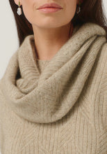 Load image into Gallery viewer, Possum and Merino

0319 Textured Loop Scarf - Loop it once or loop it twice to create more of a snood look. The textured loop scarf is as it&#39;s described a fun combination of knitted stitch structures.

Made in New Zealand from an exclusive Merinomink blend of 50% ZQ Merino, 40% Brushtail possum and 10% Mulberry silk.