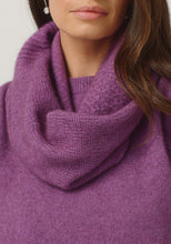 Load image into Gallery viewer, Possum and Merino

0319 Textured Loop Scarf - Loop it once or loop it twice to create more of a snood look. The textured loop scarf is as it&#39;s described a fun combination of knitted stitch structures.

Made in New Zealand from an exclusive Merinomink blend of 50% ZQ Merino, 40% Brushtail possum and 10% Mulberry silk.