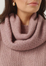 Load image into Gallery viewer, Possum and Merino

0319 Textured Loop Scarf - Loop it once or loop it twice to create more of a snood look. The textured loop scarf is as it&#39;s described a fun combination of knitted stitch structures.

Made in New Zealand from an exclusive Merinomink blend of 50% ZQ Merino, 40% Brushtail possum and 10% Mulberry silk.