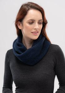Possum and Merino  0319 Texture Loop Scarf - This scarf looks amazing worn in many ways, due to its beautifully textured knit structure. Loop it twice or three times to create a cosy neck warmer.