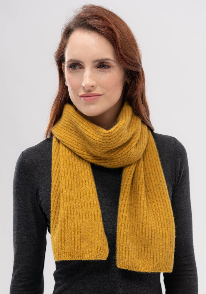 Possum and Merino  0578 Ribbed Scarf - Wrap up in the natural warmth of our signature Ribbed Scarf. Made from our luxurious blend of merino, possum and silk for unbeatable warmth, it's all you need to keep the cold out this winter.   One size only