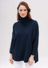 Load image into Gallery viewer, Possum and Merino   100138 Audra Cape Sweater - Sink into the sumptuous cosiness of the Audra. Designed with a relaxed fit and a soft roll neck, it has wide, ribbed sleeves and a dropped hem to keep you super warm and comfy.