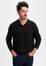 Load image into Gallery viewer, Possum and Merino

100148 Ali V Sweater - This simple v sweater will never go out of style. Wear it solo, with a polo, tee, or shirt and tie, to completely change up your look. A classic fit.

Made in New Zealand from an exclusive Merinomink blend of 50% ZQ Merino, 40% Brushtail possum and 10% Mulberry silk.