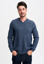 Load image into Gallery viewer, Possum and Merino

100148 Ali V Sweater - This simple v sweater will never go out of style. Wear it solo, with a polo, tee, or shirt and tie, to completely change up your look. A classic fit.

Made in New Zealand from an exclusive Merinomink blend of 50% ZQ Merino, 40% Brushtail possum and 10% Mulberry silk.