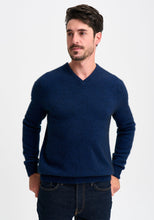 Load image into Gallery viewer, Possum and Merino

100148 Ali V Sweater - This simple v sweater will never go out of style. Wear it solo, with a polo, tee, or shirt and tie, to completely change up your look. A classic fit.

Made in New Zealand from an exclusive Merinomink blend of 50% ZQ Merino, 40% Brushtail possum and 10% Mulberry silk.