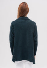 Load image into Gallery viewer, Possum and Merino  100206 Jolie Jacket - You&#39;ll welcome the wild, wintry weather when you&#39;re wearing the stunning Jolie Jacket, loved for effortless comfort, timeless ease, and featherweight warmth. Wear it open or wrap yourself up with the waist tie when jack frost starts to bite. This feminine, longline silhouette features a flattering waterfall collar, allowing you to flip this piece upside down and style it a bunch of different ways.