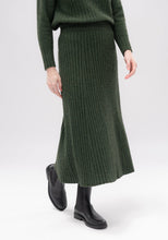 Load image into Gallery viewer, Possum and Merino  100211 Emilia Knit Skirt - This sophisticated skirt is set to be a favourite. With a comfy elasticated waist and flattering elongating rib, it partners beautifully with the matching Emilia Sweater.  Crafted with our signature Merinomink blend, this cosy combination offers a stylish, monochromatic look.