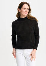 Load image into Gallery viewer, Possum and Merino

100212 Emilia Sweater - Fitted and flattering, this smart sweater features rib detail, a funnel neck, side splits and raglan sleeves. Pair it with the Emilia Skirt for an unforgettable top-to-toe look.&nbsp;

Made in New Zealand from an exclusive Merinomink blend of 50% ZQ Merino, 40% Brushtail possum and 10% Mulberry silk.