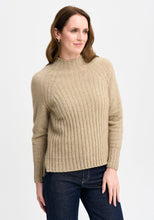 Load image into Gallery viewer, Possum and Merino

100212 Emilia Sweater - Fitted and flattering, this smart sweater features rib detail, a funnel neck, side splits and raglan sleeves. Pair it with the Emilia Skirt for an unforgettable top-to-toe look.&nbsp;

Made in New Zealand from an exclusive Merinomink blend of 50% ZQ Merino, 40% Brushtail possum and 10% Mulberry silk.