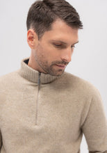 Load image into Gallery viewer, Possum and Merino  100216 Contrast Half Zip Sweater - It&#39;s what&#39;s inside that counts. The contrast colour inside the of the collar is a smart but subtle design detail to set this half zip apart from the rest. Made from our premium blend of merino, brushtail possum and mulberry silk, it&#39;ll keep you warm, comfortable and looking stylish. 