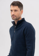 Load image into Gallery viewer, Possum and Merino  100216 Contrast Half Zip Sweater - It&#39;s what&#39;s inside that counts. The contrast colour inside the of the collar is a smart but subtle design detail to set this half zip apart from the rest. Made from our premium blend of merino, brushtail possum and mulberry silk, it&#39;ll keep you warm, comfortable and looking stylish. 