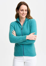 Load image into Gallery viewer, 100248 Jaya Jacket - This slim-fit jacket is an absolute winner and one you won&#39;t want your wardrobe to be without. Simple in silhouette it offers featherweight warmth and understated, timeless style. 

Made in New Zealand from an exclusive Merinomink blend of 50% ZQ Merino, 40% Brushtail possum and 10% Mulberry silk.