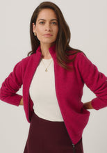 Load image into Gallery viewer, 100248 Jaya Jacket - This slim-fit jacket is an absolute winner and one you won't want your wardrobe to be without. Simple in silhouette it offers featherweight warmth and understated, timeless style. 

Made in New Zealand from an exclusive Merinomink blend of 50% ZQ Merino, 40% Brushtail possum and 10% Mulberry silk.
