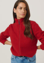 Load image into Gallery viewer, 100248 Jaya Jacket - This slim-fit jacket is an absolute winner and one you won't want your wardrobe to be without. Simple in silhouette it offers featherweight warmth and understated, timeless style. 

Made in New Zealand from an exclusive Merinomink blend of 50% ZQ Merino, 40% Brushtail possum and 10% Mulberry silk.
