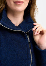 Load image into Gallery viewer, Possum and Merino

100275 Alba Jacket - A sophisticated bomber style jacket, the Alba has all the bells and whistles. Merino lined zipped pockets and the two front zips feature Merinomink zip pulls. Two domes complete the look of this classy cropped jacket - a must-have investment piece. Slim fit.&nbsp;

Made in New Zealand from an exclusive Merinomink blend of 50% ZQ Merino, 40% Brushtail possum and 10% Mulberry silk.