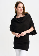 Load image into Gallery viewer, Possum and Merino

100277 Olivia Cape - Wear it this way or that. The Olivia can be flipped upside down and worn like a dress, or worn tunic style. With a relaxed fit and cowl neckline, it&#39;s a classic that will stand the test of time. Relaxed fit.

Made in New Zealand from an exclusive Merinomink blend of 50% ZQ Merino, 40% Brushtail possum and 10% Mulberry silk.