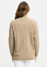 Load image into Gallery viewer, Possum and Merino

100295 Neve Sweater - Keep the cool out in style with the Neve Sweater. Designed with a longer silhouette for everyday comfort, it can easily dress up or down. Featuring cable detail through the body and a rib roll neck and sleeves, every detail is thoughtfully considered. Kangaroo pockets will keep cold hands cosy. Classic fit.&nbsp;

Made in New Zealand from an exclusive Merinomink blend of 50% ZQ Merino, 40% Brushtail possum and 10% Mulberry silk.