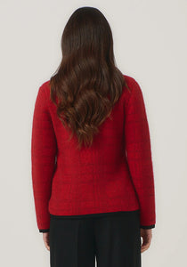 Possum and Merino

100298 Eloise Jacket - Eloise is all about style and grace. A refined silhouette and soft v neckline is met with a zipper that comes down to a curved front hem. A Merinomink zip pull and pockets add to the thoughtful design of this jacket. With a felted finish and subtle check detail, this new jacket is poised to become a highly coveted piece. Slim fit.&nbsp;

Made in New Zealand from an exclusive Merinomink blend of 50% ZQ Merino, 40% Brushtail possum and 10% Mulberry silk.
