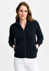 Possum and Merino

100300 Arianne Jacket - The Arianne is that everyday jacket you'll reach for all the time. Paired with jeans or chinos, it has a smart casual look and an interesting textural knit. Topped off with pockets and a stylish Merinomink zip pull, it's designed to keep you warm without weighing you down. Classic fit.&nbsp;

Made in New Zealand from an exclusive Merinomink blend of 50% ZQ Merino, 40% Brushtail possum and 10% Mulberry silk.