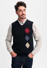 Load image into Gallery viewer, Possum and Merino

100307 Palmer Vest - This classic pullover vest features argyle detailing with hand-stitched cross detail. Team it with a shirt or merino layer to dress it up or down for the office or a day on the green. A classic fit

Made in New Zealand from an exclusive Merinomink blend of 50% ZQ Merino, 40% Brushtail possum and 10% Mulberry silk.