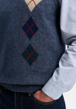 Load image into Gallery viewer, Possum and Merino

100307 Palmer Vest - This classic pullover vest features argyle detailing with hand-stitched cross detail. Team it with a shirt or merino layer to dress it up or down for the office or a day on the green. A classic fit

Made in New Zealand from an exclusive Merinomink blend of 50% ZQ Merino, 40% Brushtail possum and 10% Mulberry silk.