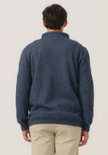 Load image into Gallery viewer, Possum and Merino

100309 Whittaker Half Zip – A Merinomink signature zip sweater with striped contrast collar features a Merinomink zip pull. This timeless piece can be dressed up or down to suit almost any occasion. A classic fit.

Made in New Zealand from an exclusive Merinomink blend of 50% ZQ Merino, 40% Brushtail possum and 10% Mulberry silk.