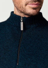 Load image into Gallery viewer, Possum and Merino

100492 Whittaker Half Zip – Defined by its contrast striped collar and signature Merinomink zip pull, this enduring favourite balances comfort and style with ease. The classic silhouette layers effortlessly and transitions seamlessly between casual and elevated dressing, making it a piece you'll return to season after season. A classic fit.

Made in New Zealand from an exclusive Merinomink blend of 50% ZQ Merino, 40% Brushtail possum and 10% Mulberry silk.