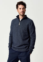 Load image into Gallery viewer, Possum and Merino

100492 Whittaker Half Zip – Defined by its contrast striped collar and signature Merinomink zip pull, this enduring favourite balances comfort and style with ease. The classic silhouette layers effortlessly and transitions seamlessly between casual and elevated dressing, making it a piece you'll return to season after season. A classic fit.

Made in New Zealand from an exclusive Merinomink blend of 50% ZQ Merino, 40% Brushtail possum and 10% Mulberry silk.