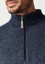 Load image into Gallery viewer, Possum and Merino

100492 Whittaker Half Zip – Defined by its contrast striped collar and signature Merinomink zip pull, this enduring favourite balances comfort and style with ease. The classic silhouette layers effortlessly and transitions seamlessly between casual and elevated dressing, making it a piece you'll return to season after season. A classic fit.

Made in New Zealand from an exclusive Merinomink blend of 50% ZQ Merino, 40% Brushtail possum and 10% Mulberry silk.