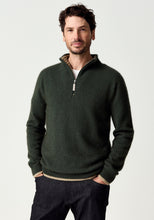 Load image into Gallery viewer, Possum and Merino

100492 Whittaker Half Zip – Defined by its contrast striped collar and signature Merinomink zip pull, this enduring favourite balances comfort and style with ease. The classic silhouette layers effortlessly and transitions seamlessly between casual and elevated dressing, making it a piece you'll return to season after season. A classic fit.

Made in New Zealand from an exclusive Merinomink blend of 50% ZQ Merino, 40% Brushtail possum and 10% Mulberry silk.