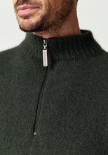 Load image into Gallery viewer, Possum and Merino

100492 Whittaker Half Zip – Defined by its contrast striped collar and signature Merinomink zip pull, this enduring favourite balances comfort and style with ease. The classic silhouette layers effortlessly and transitions seamlessly between casual and elevated dressing, making it a piece you'll return to season after season. A classic fit.

Made in New Zealand from an exclusive Merinomink blend of 50% ZQ Merino, 40% Brushtail possum and 10% Mulberry silk.