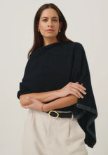 Load image into Gallery viewer, Possum and Merino

1623 Two Tone Poncho - A fan favourite, the Two Tone Poncho is a winner. With a relaxed fit and contrast coloured tipping it&#39;s cut for comfort and style. With a rainbow of colour options on offer, this is one you&#39;ll want in each colour! Classic fit.&nbsp;

Made in New Zealand from an exclusive Merinomink blend of 50% ZQ Merino, 40% Brushtail possum and 10% Mulberry silk.